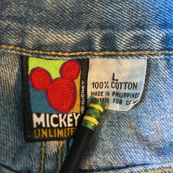 Vintage Mickey Mouse Jean denim Shorts - Picture 8 of 10